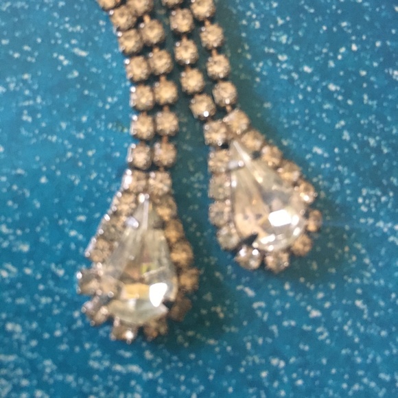 Drop Rhinestone Earrings - Picture 2 of 3